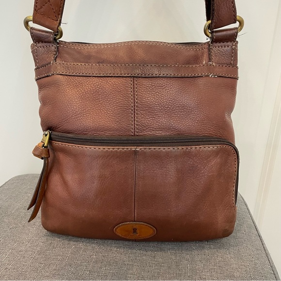 FOSSIL Morgan Traveler Leather Crossbody - Brown - Picture 7 of 13
